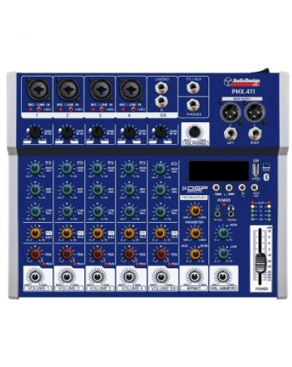 Audiodesign Pro PMX411 mikseri 4 mic + 1 st + efektit