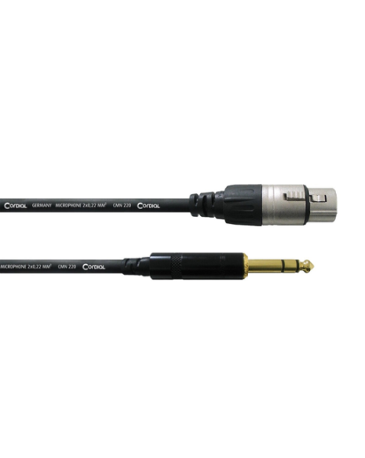 Cordial Laitekaapeli, XLR naaras -> 6,3mm ST, 3m