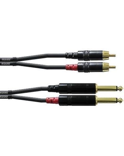Cordial CFU1,5PC RCA ¼'' plugi kaapelipari, 1,5 m