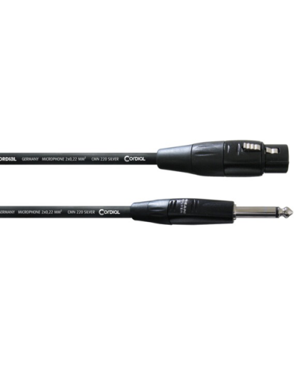 Cordial Silver Line Intro XLR-naaras / monoplugi 7,5m
