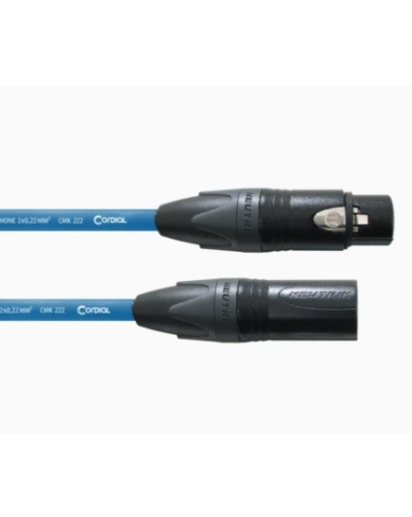 Cordial Mikrofonikaapeli, Neutrik XLR-XLR, 10m Sininen