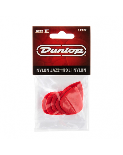 Jim Dunlop Plektrapussi 6kpl,  Jazz III XL Nylon