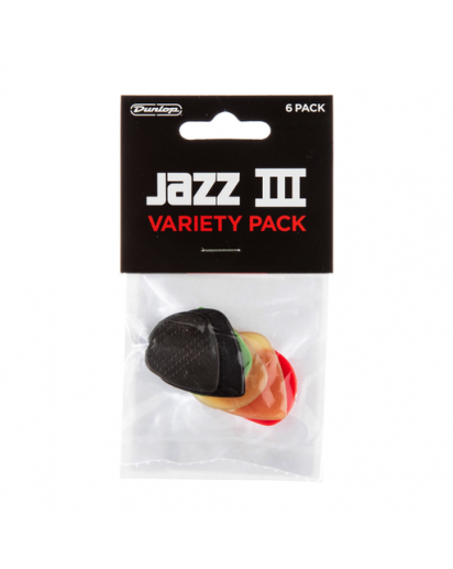 Jim Dunlop Plektrapussi 6kpl,  Variety Pack Jazz III 