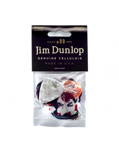 Jim Dunlop Plektrapussi 12kpl,  Variety Pack Celluloid Heavy