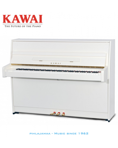 Kawai K-15 akustinen piano valkoinen kiiltävä