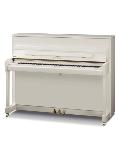 Kawai K-200 akustinen piano valkoinen kiiltävä