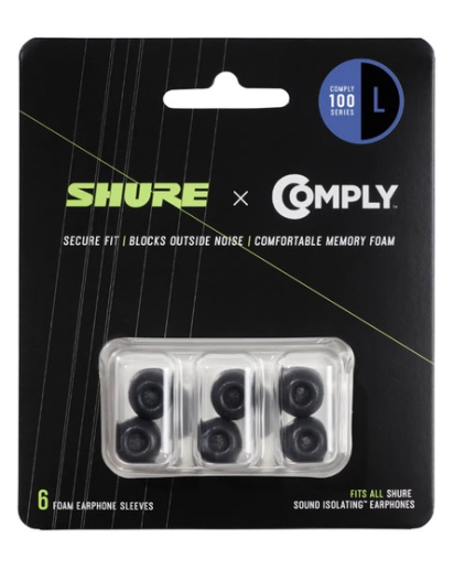 Shure Korvanappikuulokkeiden sovittimet Large, 6kpl