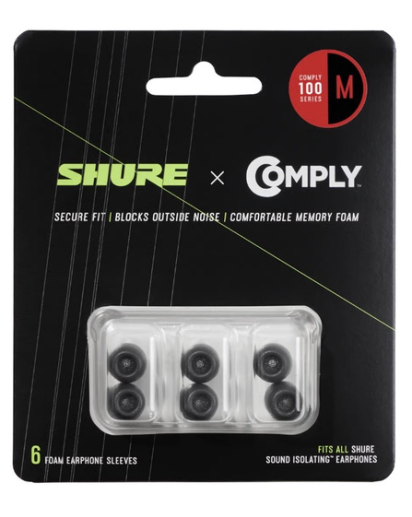 Shure Korvanappikuulokkeiden sovittimet Medium, 6kpl