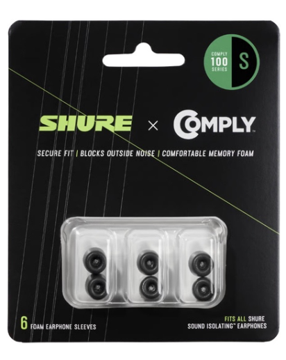 Shure Korvanappikuulokkeiden sovittimet Small, 6kpl