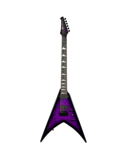 Spira Guitars V-500 Trans Purple Burst Ebony