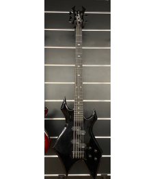 BC.Rich Warlock 5-kielinen basso, musta + ruumisarkku laukku KÄYTETTY 