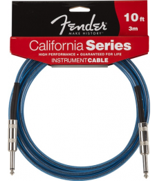 Fender California Instrumenttikaapeli 10' / 3m Lake Placid Blue