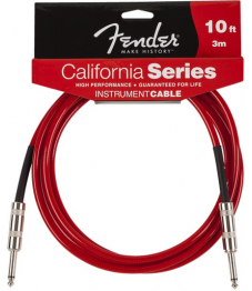 Fender California Instrumenttikaapeli 10' / 3m Candy Apple Red