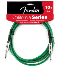Fender California Instrumenttikaapeli 10' / 3m Surf Green