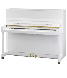 Kawai K-300 akustinen piano valkoinen kiiltävä