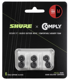 Shure Korvanappikuulokkeiden sovittimet Medium, 6kpl