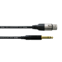 Cordial Laitekaapeli, XLR naaras -> 6,3mm ST, 3m