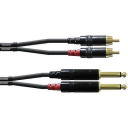 Cordial CFU1,5PC RCA ¼'' plugi kaapelipari, 1,5 m