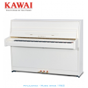 Kawai K-15 akustinen piano valkoinen kiiltävä